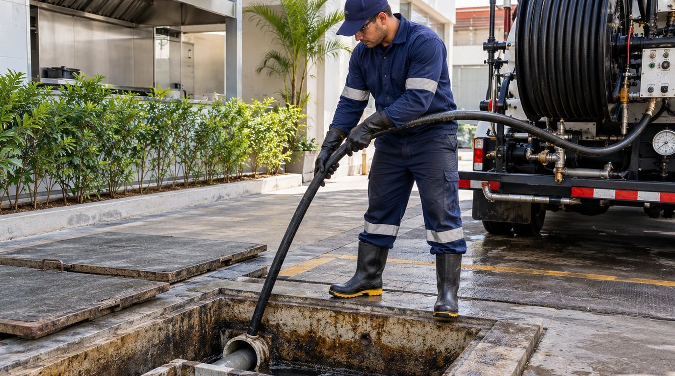Hidrojateamento de Caixa de Gordura em Mogi das Cruzes‑SP