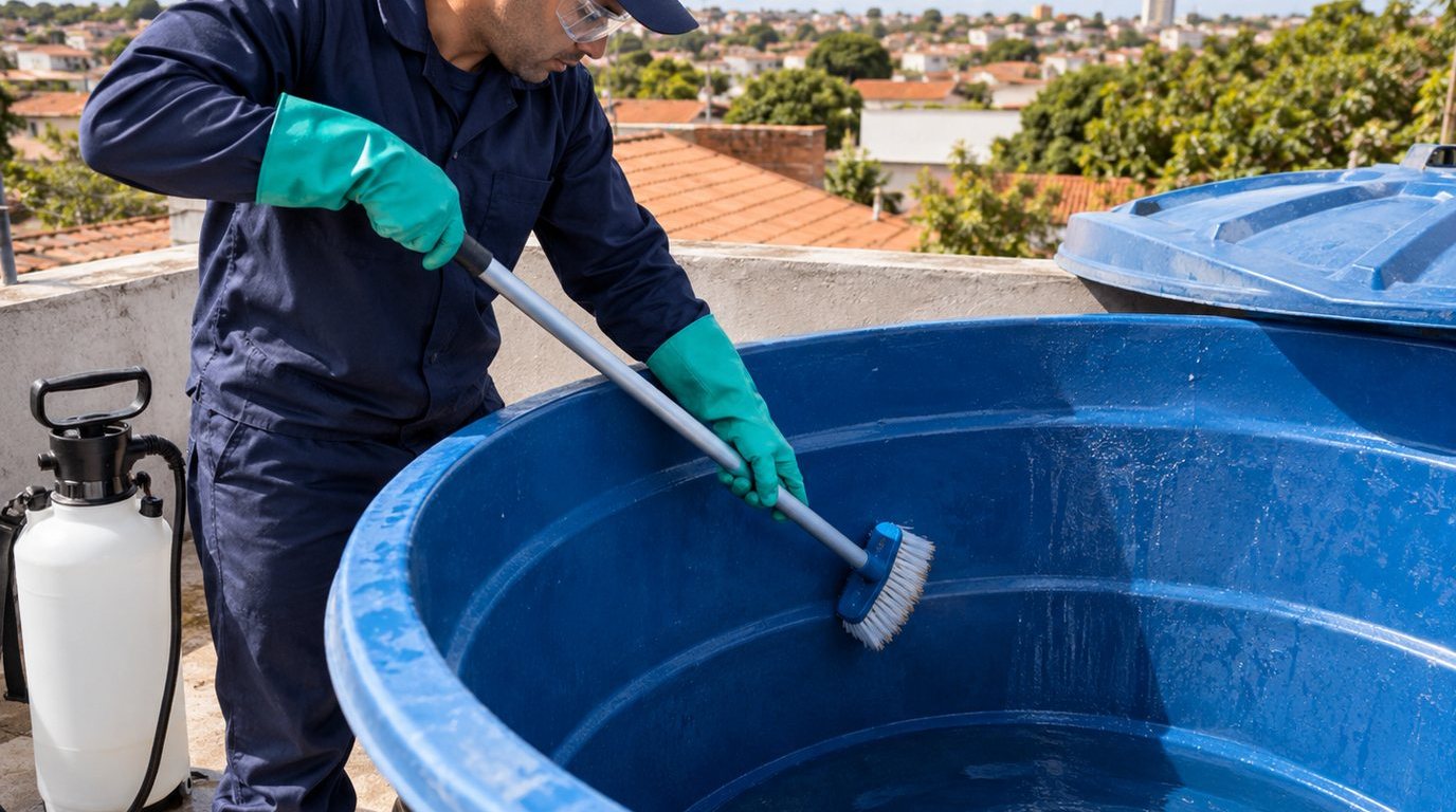 Higienização e Desinfecção da Caixa d'Água em Mogi das Cruzes‑SP